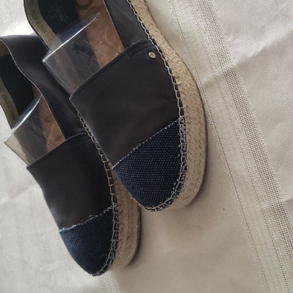 Sam Edelman New Wedges Leather Platform Espadrille 41/10 NAVY Handmade Spain - Picture 9 of 13